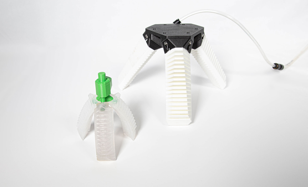 Soft robotic, flexible grabing hand