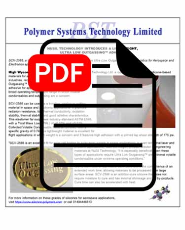 Lightweight, thermally stable adhesive, provides Ultra Low Outgassing™